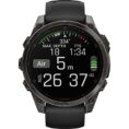 Garmin fenix 8 AMOLED Sapphire GPS Smartwatch - 47mm - Schwarz/Titan Carbongrau DLC