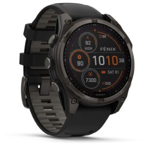 Garmin fenix 8 Sapphire Solar GPS Smartwatch - 47mm - Graphit/Carbon Gray Titan DLC